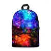 Backpack Moda Mullicolor Women Canvas Stylish Galaxy Star Universo Space Girls School Backbag Mochila feminina