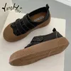 Casual Shoes Retro European And American Wind Platform 2024 Fashion Color Matching Thick Bottom Wear Resistance Women's Autumn