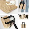 Draw String Women Mode Handtaschen Taschen Totes Strand Stroh gewebter Sommer Rattan -Korbbag (ohne Bänder)
