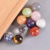 Figurines décoratives 10 pièces / boîte Boules de cristal sphère de pierre naturelle 18 mm non-usure de pierre gemme perle rocheuse minérale guérison méditation pour le feng