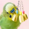 Autres fournitures d'oiseau 1pc jouet perroquet suspendu 3 cloches chaîne de cage support morsure jouant des jouets résistants à la déchirure du produit pour animaux de compagnie