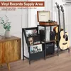 Support de guitare multifonction avec 2 niveaux pour acoustique, guitare électrique, basse et stockage record vinyle à 3 niveaux pour record, porte-guitare réglable