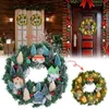 Decorative Flowers Christmas Tree Glowing Wreath Luminous With Light String Artificial House Boxwood World 20