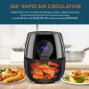 Fryers 2023 New Elite Gourmet 5.3 Qt. Air Fryer (svart)