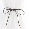 Gürtel 1PC weibliche Taillenkette Dünne Gewebegürtel Einfache Dekoration Krawatte mit Kleid Langes Seilknotted Vintage Kleider String -String Bund