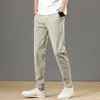 Frühlings Sommer Cottom Herren Hosen Fashion Classic Klassiker Drawess Elastic Taille Jogging Stretch Casual Grey Cargohose Männlich 28-38 240412