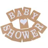 Décoration de fête "Baby Shower" Papier Banner suspendu Po Props Butin avec une forme de cœur pour les décorations