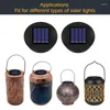 Party Decoration 2PCS Solar Light Replacement Top Unit 8cm Panels For Outside Garden Lantern Lamp