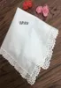 Set of 12 Fashion Wedding Bridal Handkerchiefs White 100 Cotton Hankerchief Ladies Hankie Perfect crochet lace Hakies 12x12inch9611902892