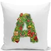 Kussen 2024 Gelukkige jaar Creatieve brief Cover Merry Christmas Throw Case Super Soft Pillowcase