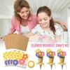 Party Decoration Flower Bouquet Craft Uniek DIY Valentijnsjaars Haak Moeders Gift Day Bloemen E1W2