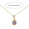 Подвесные ожерелья натуральные аметисты серьги набор ожерелья фиолетового камня для женщин для женщин Винтажная свадебная вечеринка подарки с воротниками