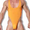 Mens Sexy Jumpsuit Solid Stretch One-Piece Underwear Camouflage Bodysuit Shaper Vest Wrestling Singlet Open Butt Rompers 240410