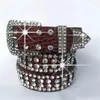 Cintos Bling Rhinestone Women Fashion Cowgirl Western Craybed Belt Dress para jeans