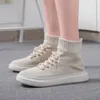 Casual skor sommar kvinnor stretch sock mode andas anda student korta stövlar sneakers glider på lägenheter för par femme tenis