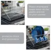 Kitchen Storage Smart Design Dish Drainer Rack With Sink Or Counter Drying Board - Chrome Organizer And Container