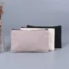 Opbergtassen 300 stks 21x13cm canvas make -up ritssluiting Pouch Pencil Case blanco Diy Craft Cosmetic voor reisschool