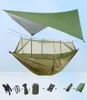 Camping extérieur imperméable antichosquito hamac + ciel sn canopée hamac de camping sauvage swing aérien accueillant 8606290