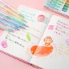 Penne 9pcs/set morandi gel penne set kawaii colorato da 0,5 mm penna a sfera per diario scolastico carino forniture stazionarie