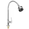 Keukenkranen 360 graden rotatie Water Tap G1/2in Universal Bendable Home Single Cold Sink -kraan