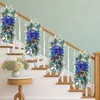Decorative Flowers Outdoor Valentines Wreath The Cordless Prelit Stairway Trim Christmas Wreaths For Front Door Holiday Window Suction Cups