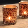 Portes de velas 1 PC Cena a la luz de las velas Construcción de tazas de vidrio Talight Decorative Candlestick Vintage