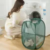 Tvättpåsar fällbara mesh sundries arrangör andningsbar ihålig smutsig klädpåse hamper förvaringskorg