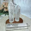 Estatuetas decorativas Quartz limpo Big Tower Rainbow Energy Reiki Ornamento Cura