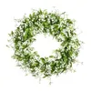 Decorative Flowers Gypsophila Wreath Elegant Summer Artificial Simple Front Door Spring Flower For Festival Window Indoor Patio Party