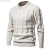 メンズセーター2024秋/冬ハーフハイネックセーターファッションソリッドカラーラウンドニットウェアカジュアルボトム