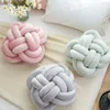 Pillow Fashion Nordic Style Velvet Chinese Knot Solid Color Throw For Sofa Hand Woven Pillows Home Decor