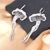 Boucles d'oreilles cerceaux Qiamni Sexy Women Body Mushroom Drop pour piercing bijoux en acier inoxydable à la mode accessoires minimalistes