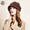 FS Brown baskerhattar för kvinnor Beige Octagonal Hat Fashion Versatile Corduroy Fedora Vintage Black Sboy Cap Spring 240412