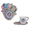 Tazas de té europeos platillo de té de té de cerámica de cerámica juego de café con forma de tazas regalo de cumpleaños decoración del hogar