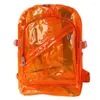 Backpack Women Transparent Visible Lightweight Student School Bag Work Stadium Travel Waterproof Multi-Purpose Unisex