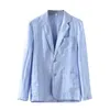 Japan Style Color Color Material Material pour les hommes Femmes Taille S-3xl Casual Linen Suit mince veste Femme Vacales costumes 240403