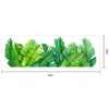Autocollants de fenêtre 3D Film de verre Autocollant auto-adhésif amovible avec fond de plante verte Mur de feuille de banane