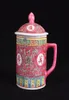 Tasse de thé Jingdezhen traditionnelle Jingdezhen avec couvercle en céramique en porcelaine tasse de bois 300 ml T2005066404014