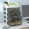 Aufbewahrungsboxen Desktop-Box Schublade mehrschichtiger Schrank Kosmetikschmuck Stationery Multifunktional