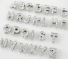 Whole 10mm 130pcslot AZ full rhinestones Slide letters DIY Alphabet Charm Accessories fit for 10mm pet collar keychains8730788