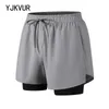 YJKVUR MENS Running Shorts Summer Quick Dry Workout Shorts 2-in-1 Stealth Shorts 7-Inch Gym Yoga Outdoor Sports Shorts 240409