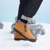 Mens and Womens Cotton Shoes Winter Warm Mountaineering High Bang Plus Plush Outdoor Snow Boots Thickened Elderly