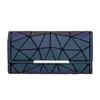 Wallets Brand feminino clipe de dinheiro luminoso tri-dobra geometria longa bolsa longa