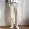 Heren draperen lange broek Koreaanse Versie Trend Slim Fit Small Foot Casual broek Heren Spring en herfst rechte beenpak Pants240408