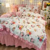 Bedding Sets Cotton Blends Princess Style Home Set Four Pieces For 1.5m/1.8m/2.0m Bed Print N12