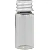 Lagringsflaskor 7 ml 100 st glas önskar flaska tom flytande kosmetisk behållare klart aluminium skruv tak prov parfym återfyllningsbar injektionsflaska 22