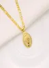 Cosculado de retrato de Diosa de las mujeres 22k acabado de oro amarillo sólido italiano Figaro Link Chain Collar 24quot 3mm9871428