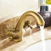 Bathroom Sink Faucets Faucet Brass Double Handle Basin Antique Style And Cold Water Taps Black Gold Chrome Mixer Tap