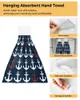 Towel Nautical Ocean Anchor Dark Blue Hand Towels Home Kitchen Bathroom Hanging Dishcloths Loops Quick Dry Soft Absorbent Custom