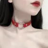 Choker Uyee Sexy Heart charme Collier Gothic Collier Pu Le cuir harnais Femme Gift Punk Cosplay Y2K Accessoires